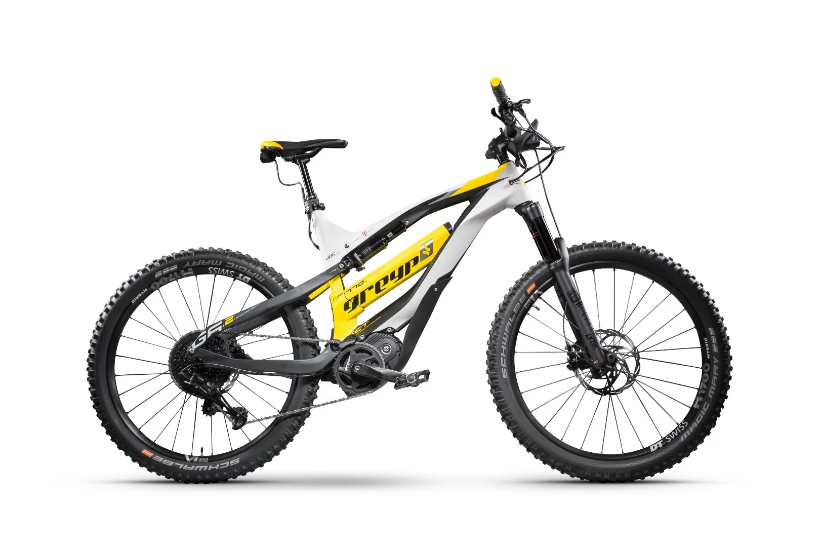 The Greyp G6 electric-assist bikes come with front and rear suspension with 150 mm of travel