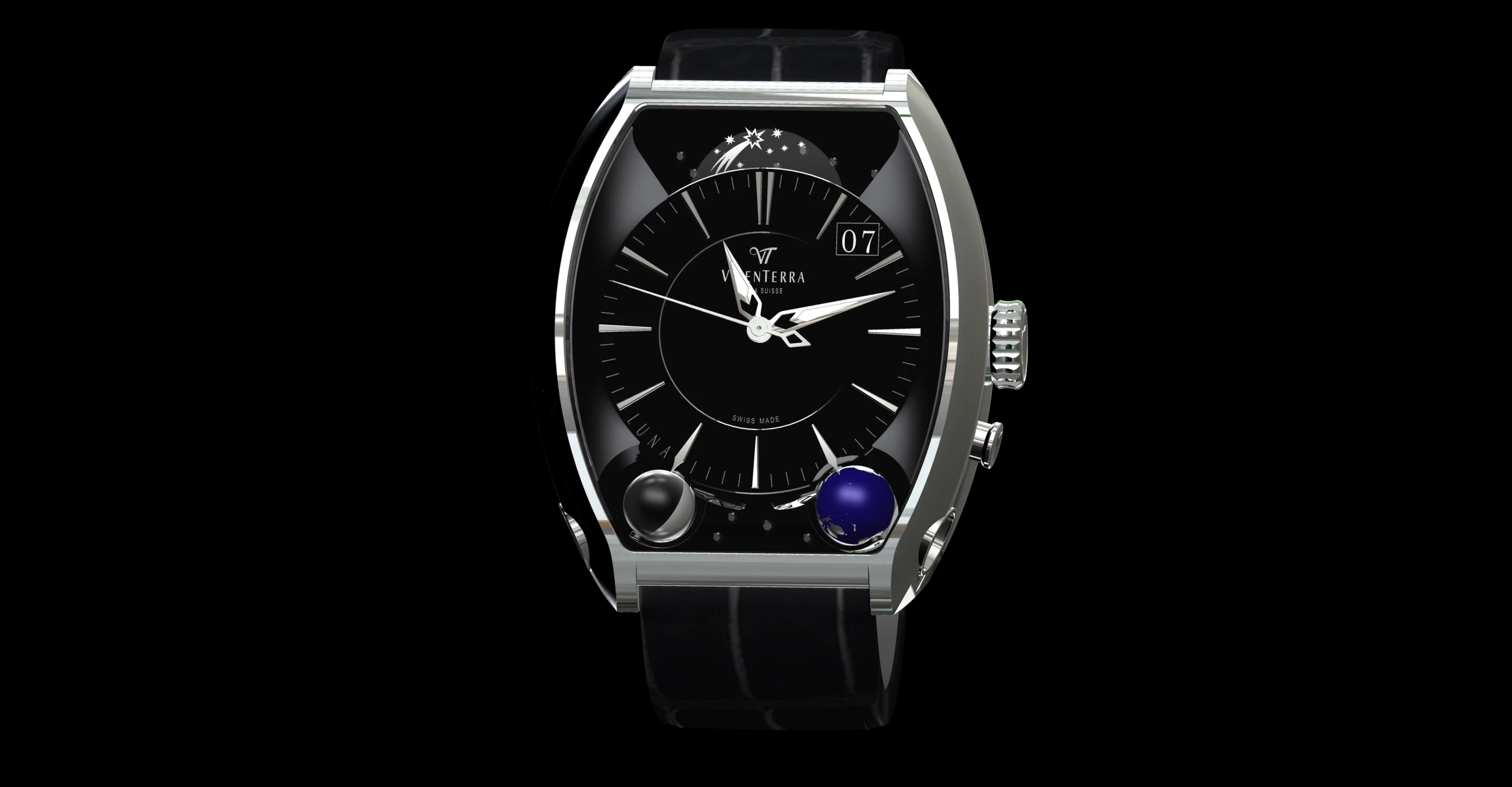 The Vicenterra Luna volume 1 has a 45-jewel movement