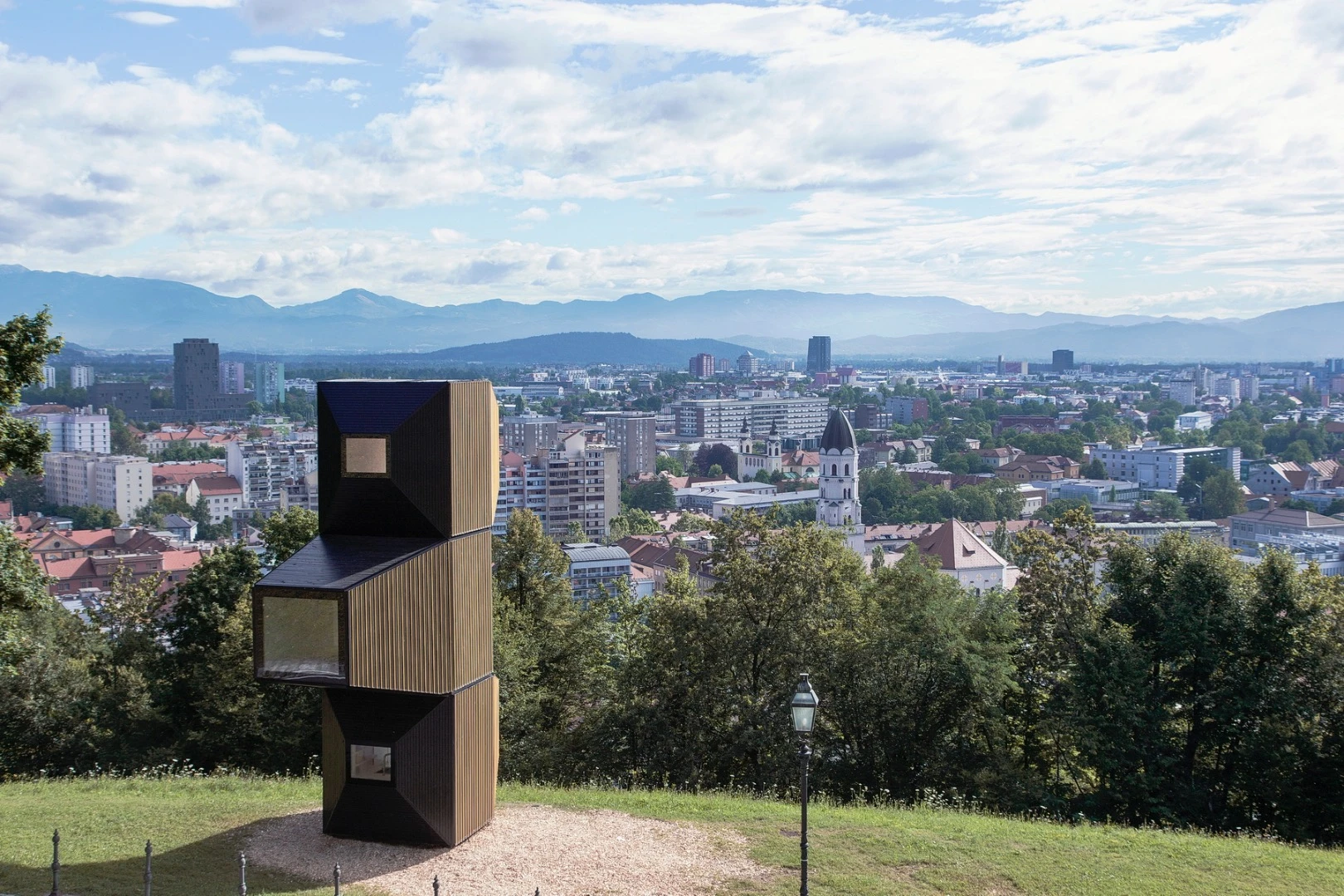 As you may have guessed, Living Unit on Ljubljana Castle is installed in the Slovenian capital's castle