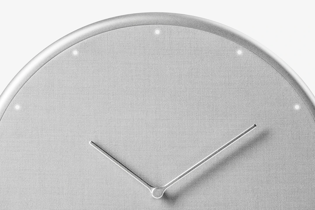 When it isn't receiving messages from a connected device, the hours are represented through subtle points of light