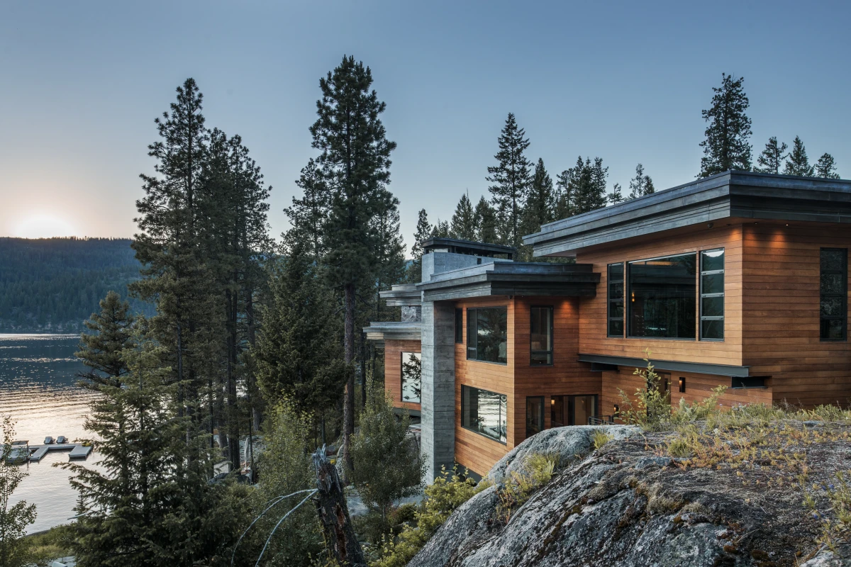 The Cliff House is perched on a cliff overlooking Payette Lake in Idaho’s southwest