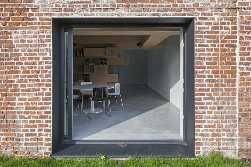 Access is gained via a large sliding glass door