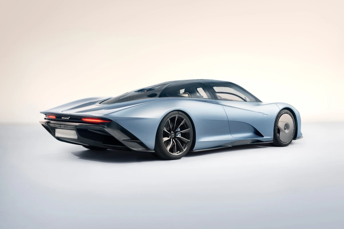 On McLaren's Speedtail, the rear end tapers off in search of precious drag reduction