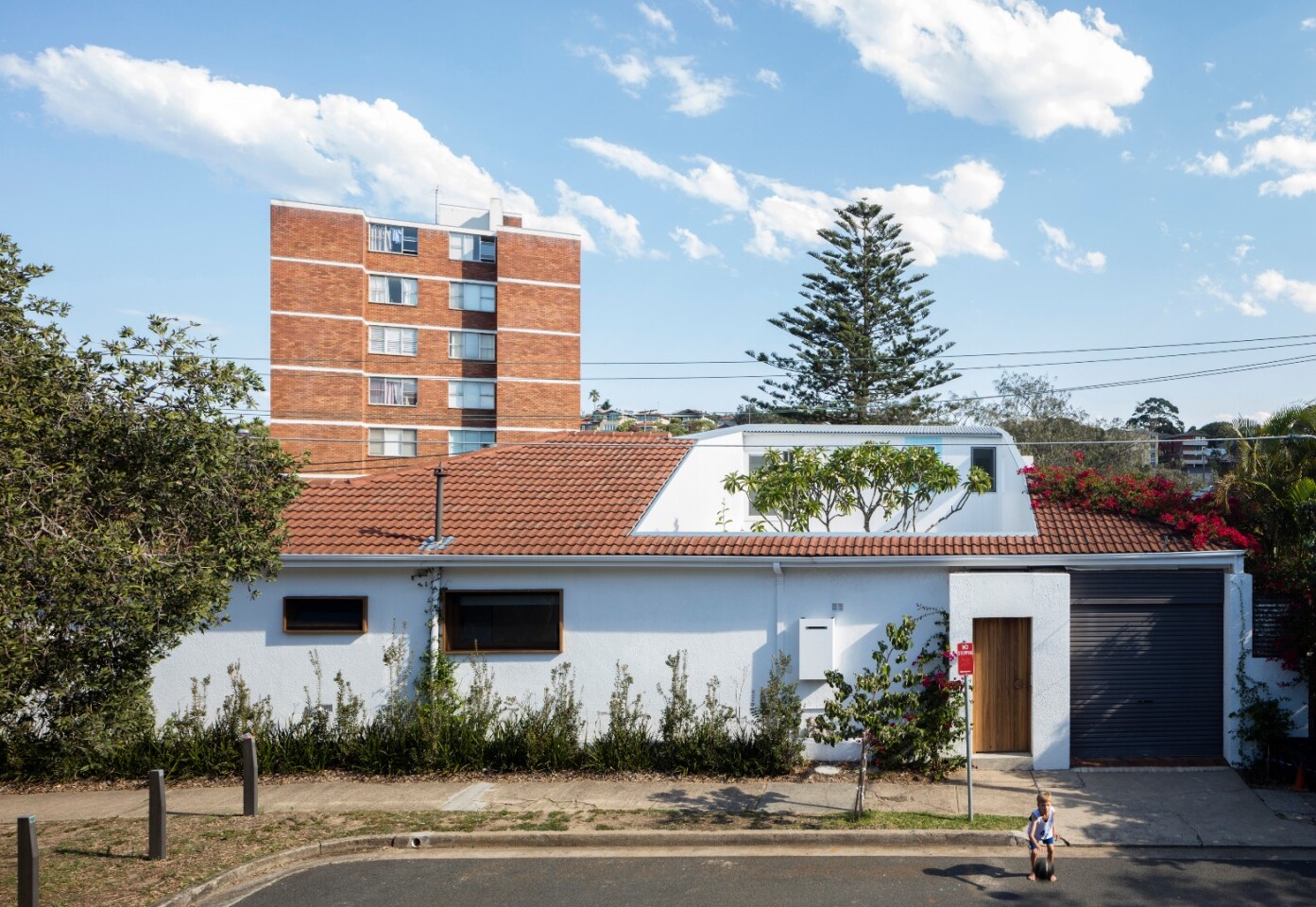 Hole in the Roof House by Rachel Neeson and Stephen Neille is named so for the frangipani tree that pokes out beyond its roof from the courtyard below