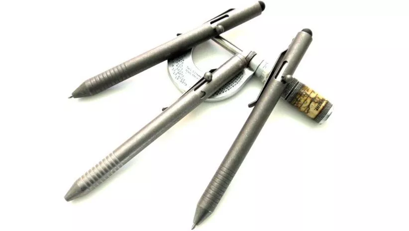 Arizona toolmaker Brian Fellhoelter is getting set to ramp up production of his TiBolt titanium bolt-action pen