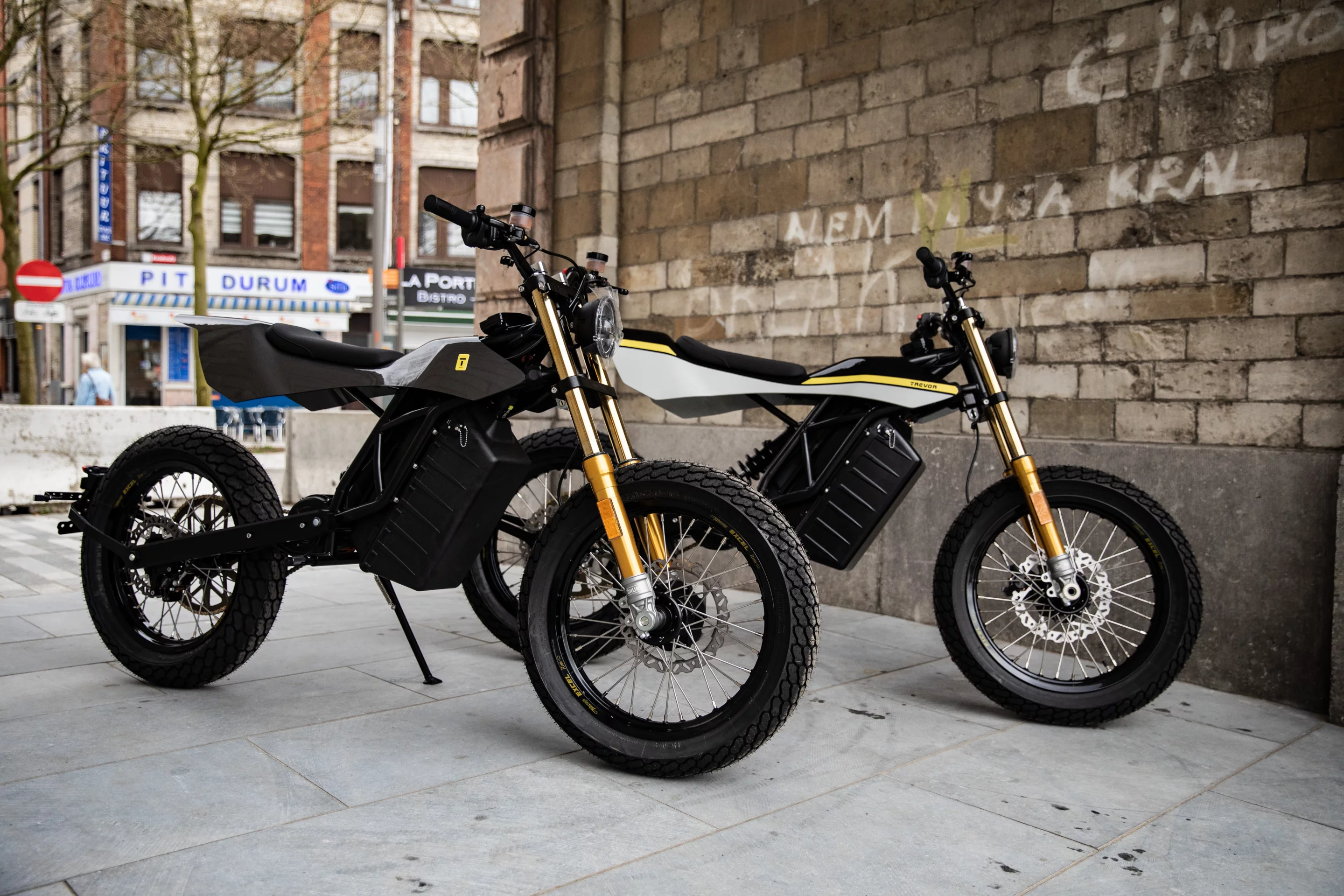The US version of the DTRe Stella electric flat tracker is for off-road use only, but street-legal variants are available in Europe