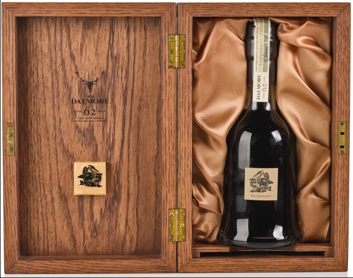 The world record price for a bottle of whisky and the retail record price for a bottle of whisky have rarely been held by the same bottle. The 12 bottles of Dalmore 62 year-old have (between them) held the world price record for a bottle of whisky three times. Indeed, this 12-bottle-only whisky managed to unify the "most expensive whisky at auction" title and the "most expensive retail whisky in the world title". That's some feat.