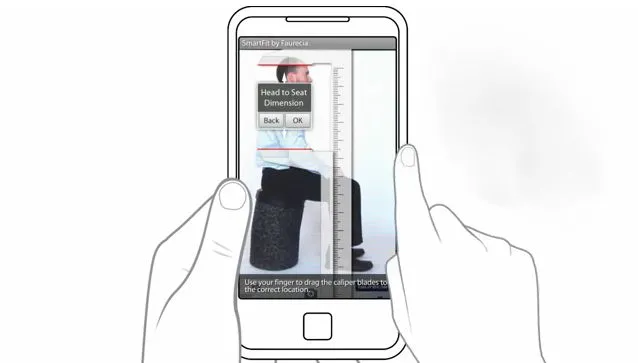 SmartFit's onscreen measuring system