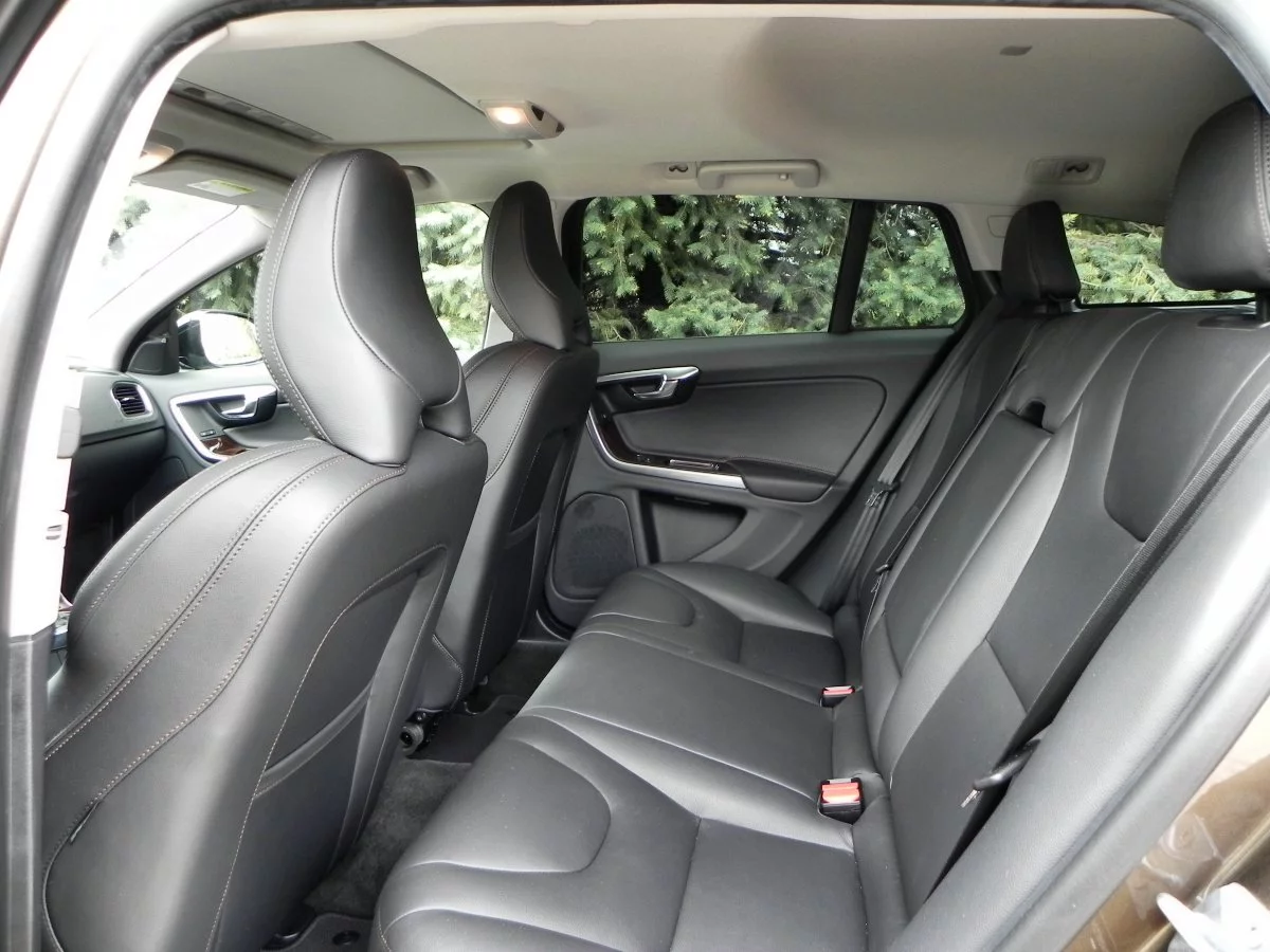 Roominess in the back seats of the S60 and V60 is cramped around the legs, but the Inscription model for the sedan adds 3 inches to what's seen here