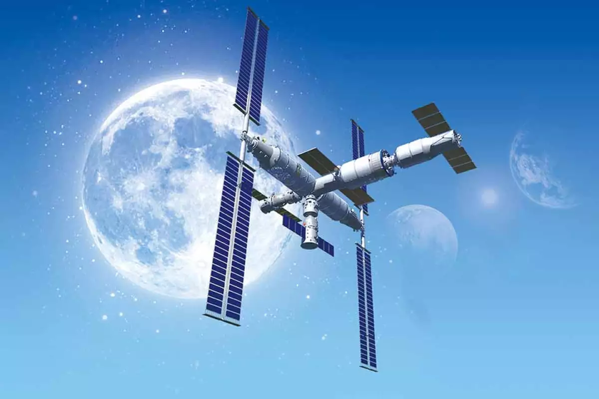 A render of China's Tiangong space station