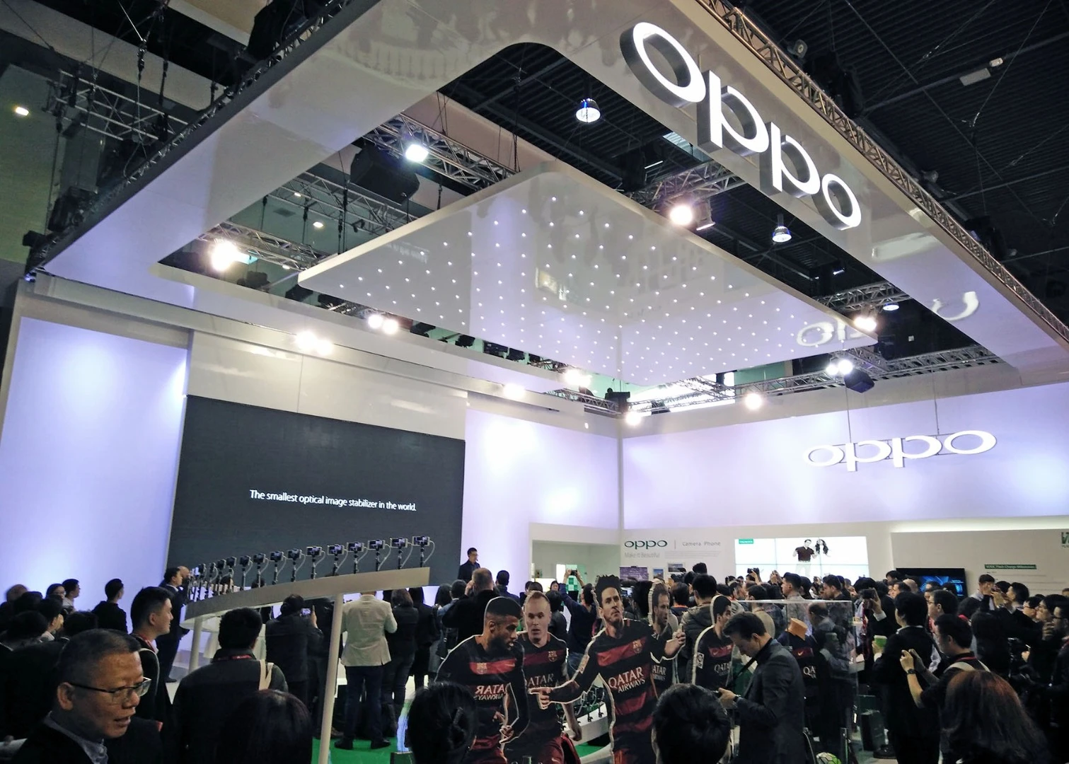 OPPO has been showcasing its products – and its FC Barcelona sponsorship – at Mobile World Congress