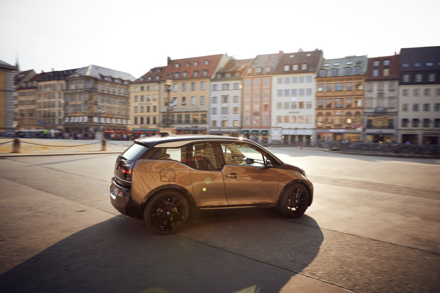 The BMW i3 has a range of 160 mi