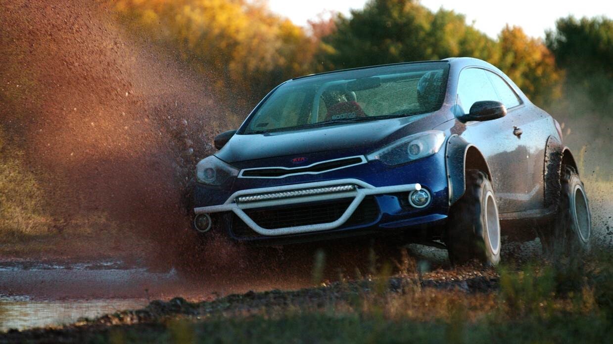 The Mud Bogger has raised suspension and off-road tires