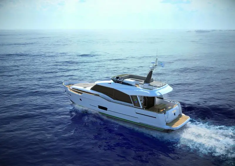 The Greenline 48's solar array can power its motors if the sun is strong enough