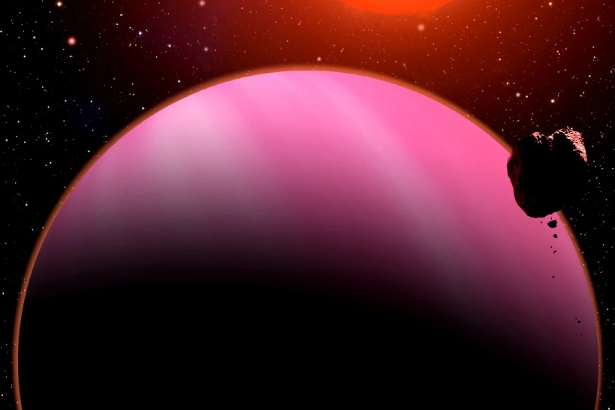 Artist's impression of a "Super-Neptune" exoplanet