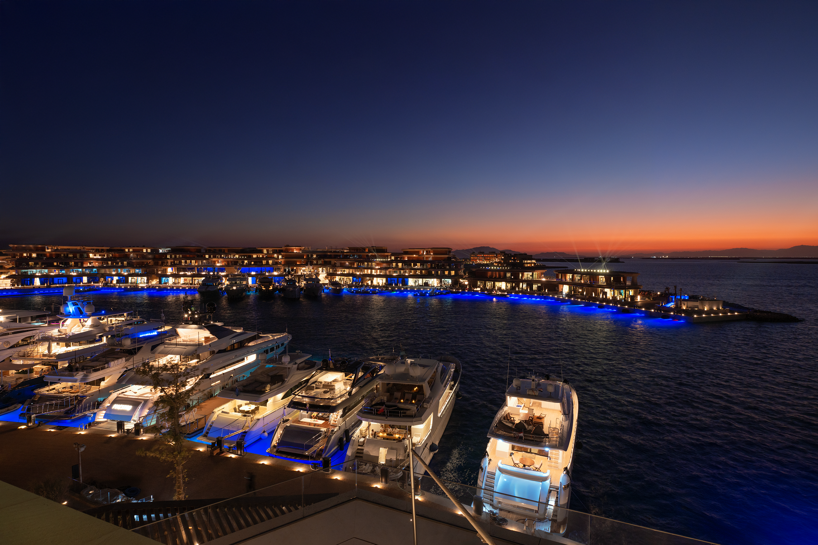 Sindalah includes a 86-berth marina and a yacht club