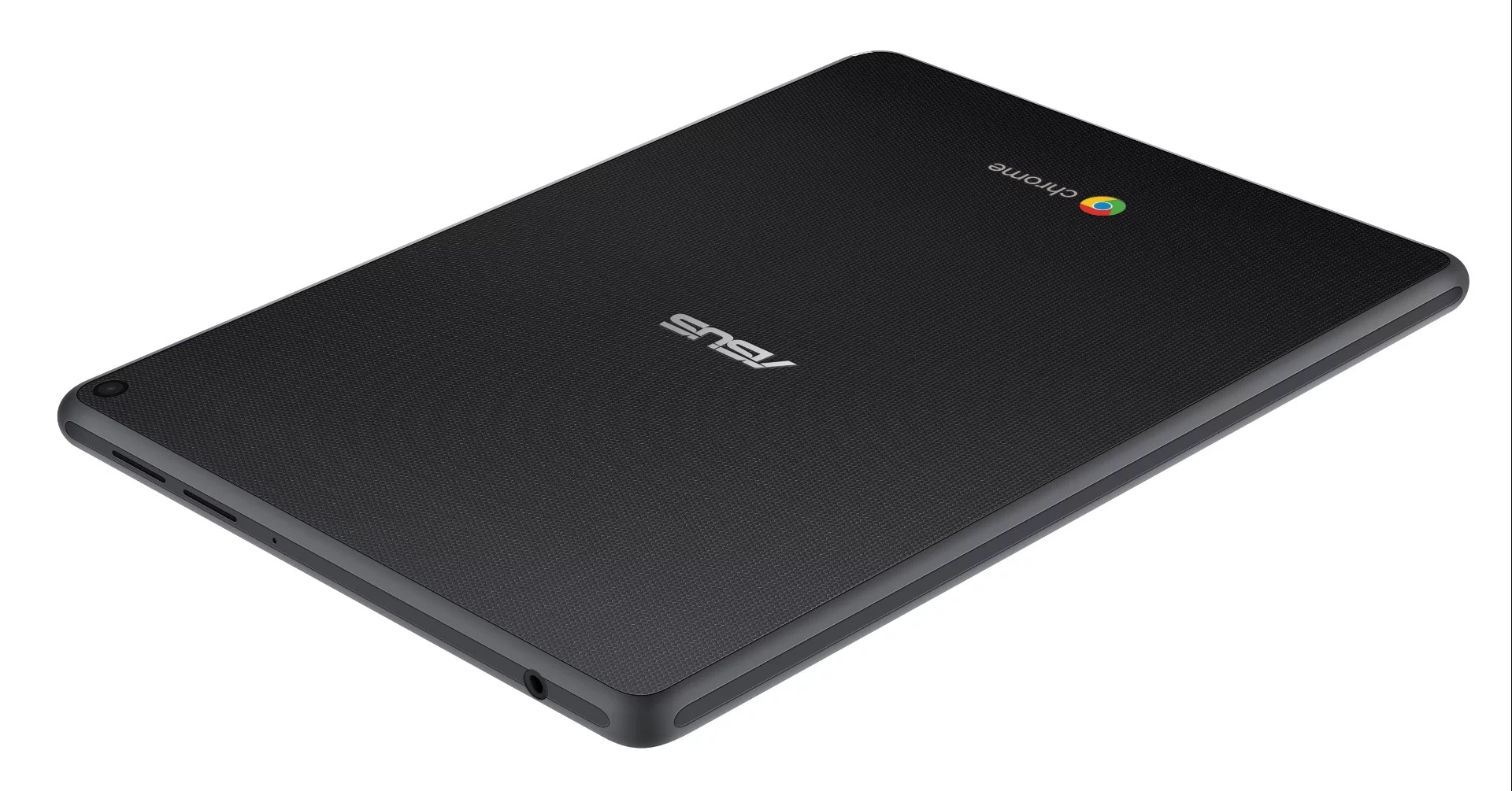 The Chromebook CT100 tablet has two cameras - a HD webcam to the front and a 5 MP snapper around back
