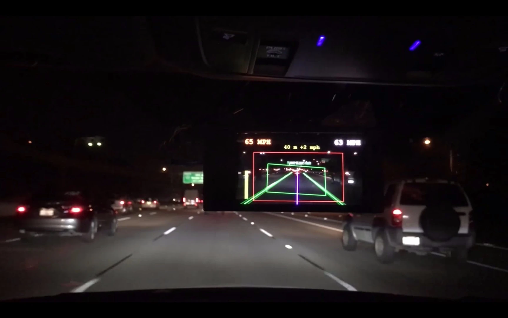comma.ai's aftermarket self-driving kit in action. The company says it performs as well as the current Tesla Autopilot and better than any other manufacturer's effort
