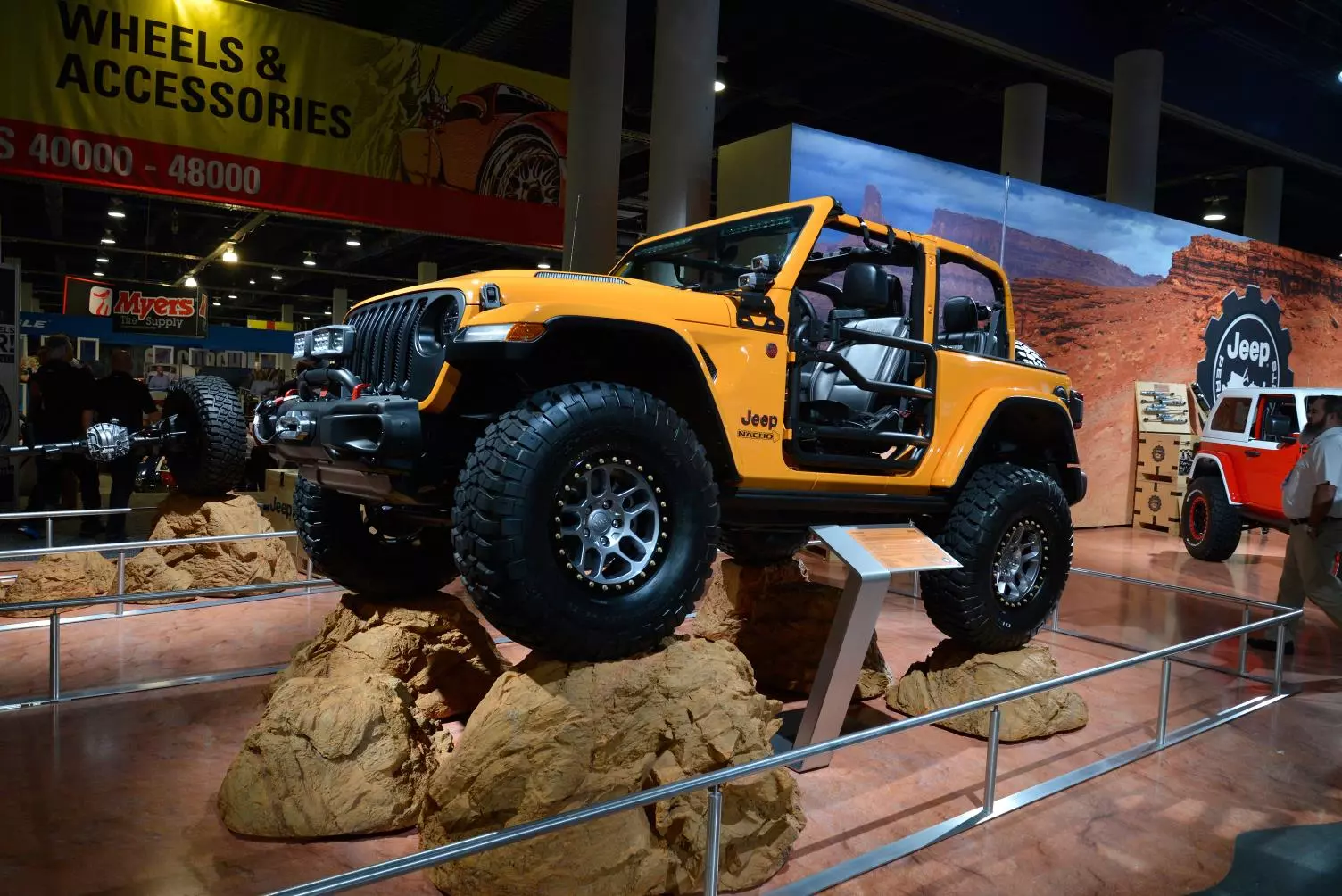 Another Easter Jeep Safari creation, the Jeep Nacho is a Wrangler Rubicon with a variety of Mopar components