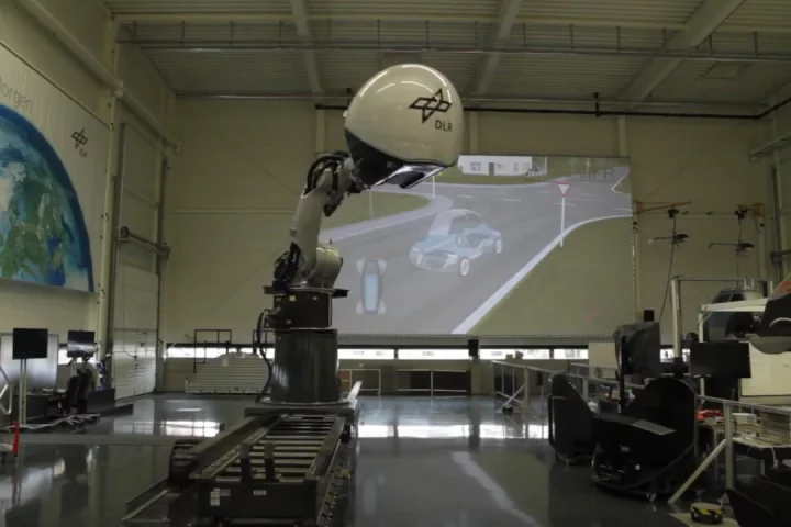 The DLR Robotic Motion Simulator accurately recreates the sensation of swerving on the road