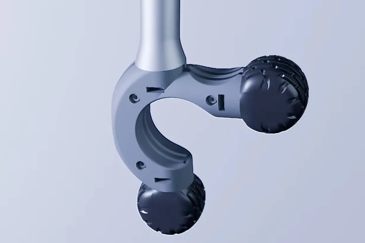 A close look at one of the hooked end effectors
