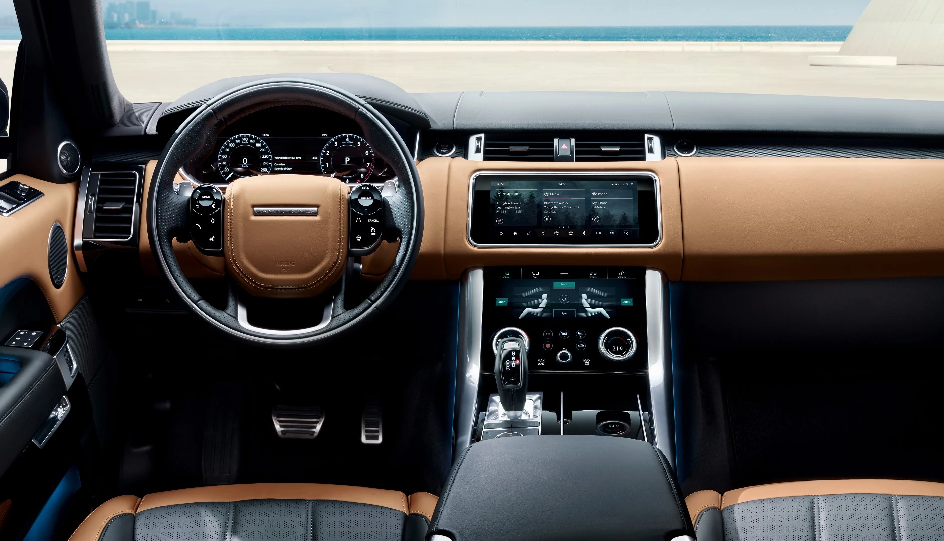 A look at the high-tech cabin in the Range Rover Sport