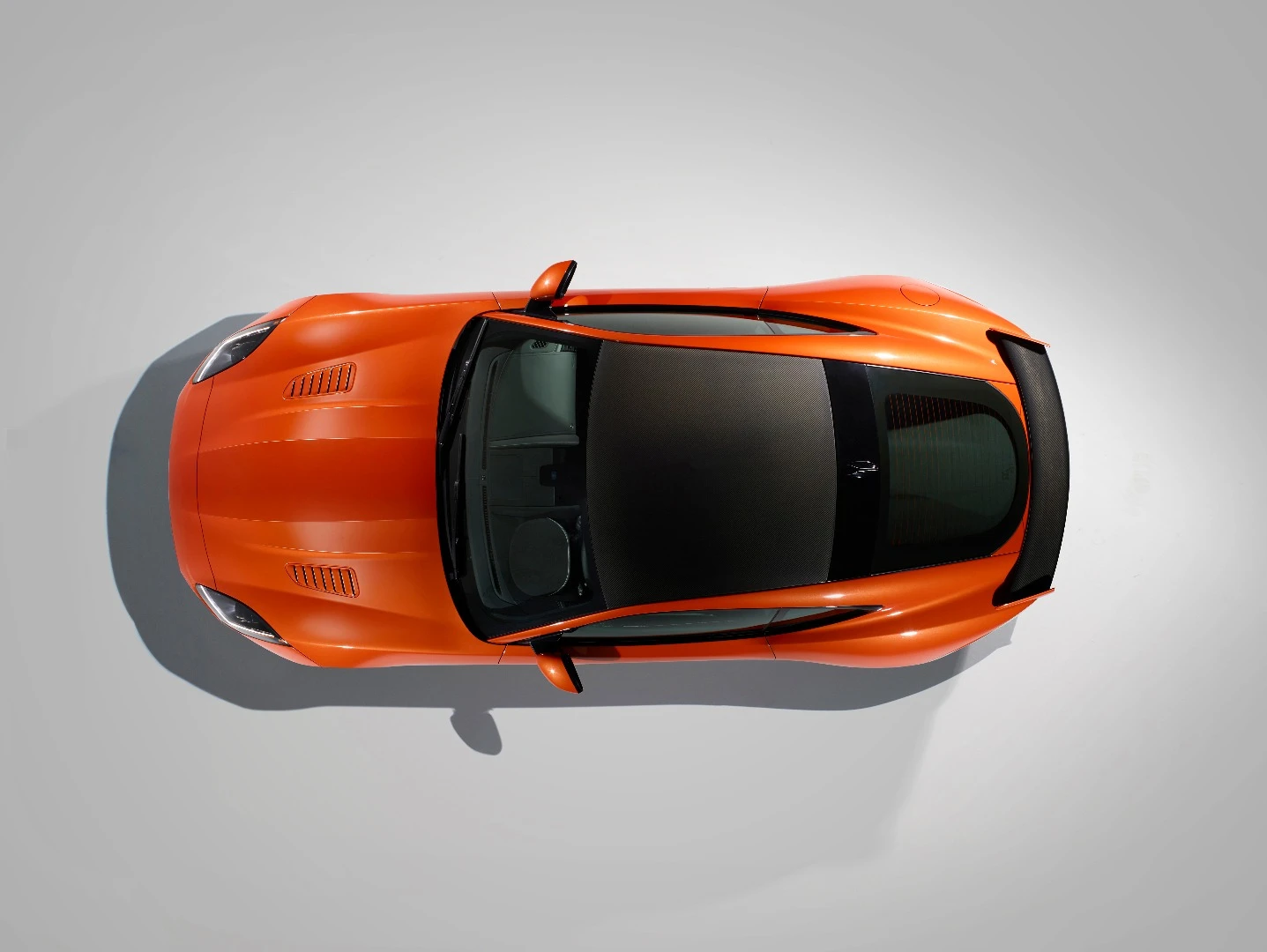 The Jaguar F-Type SVR coupe top view