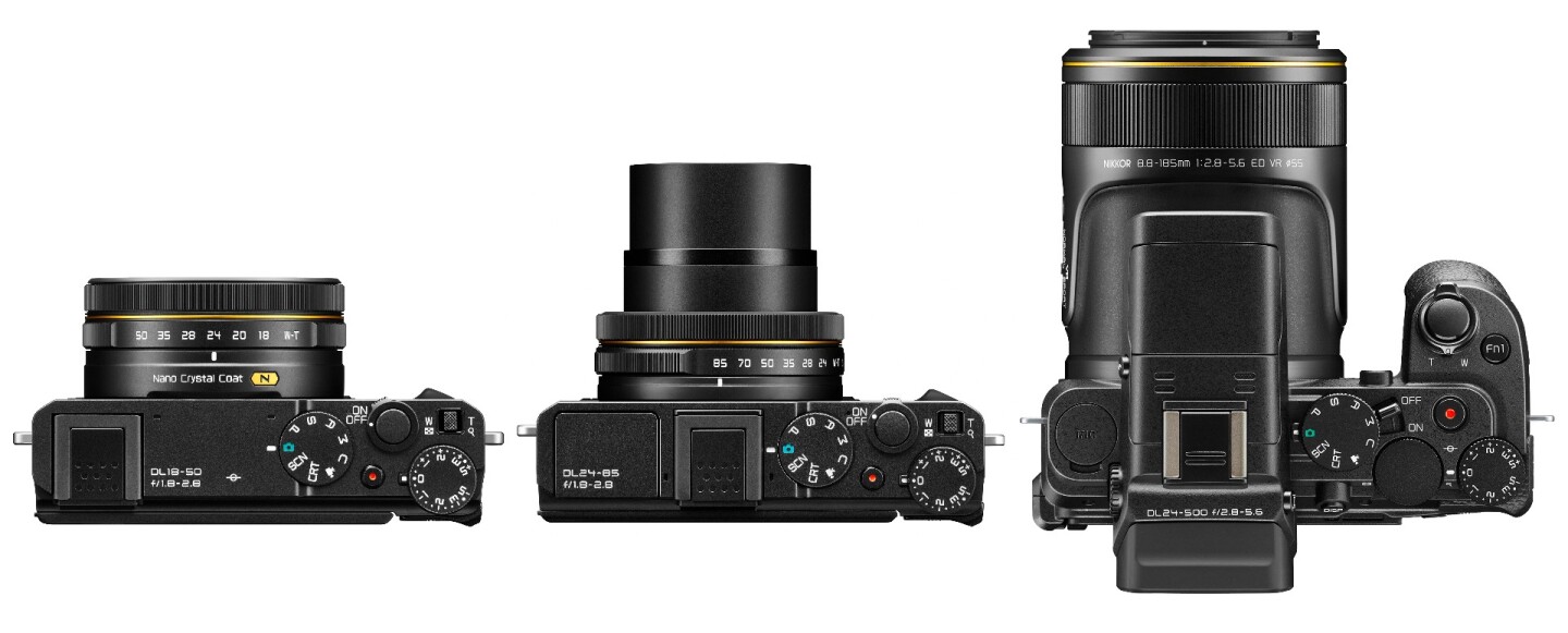 The lenses are the main difference between the trio of Nikon DL premium compact cameras