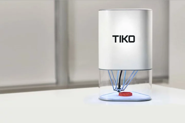 The Tiko 3D printer makes a number of interesting design choices to keep costs low and print quality high
