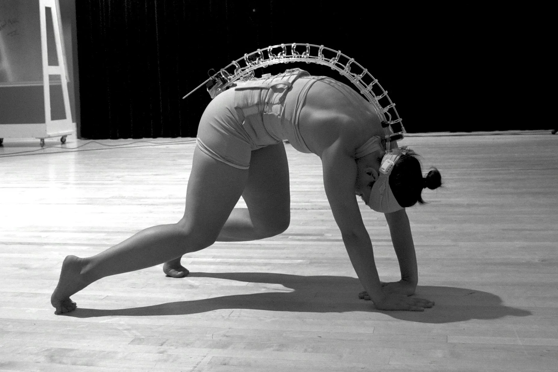 Soula Trougakos wearing a Spine instrument (Photo: Vanessa Yaremchuk)