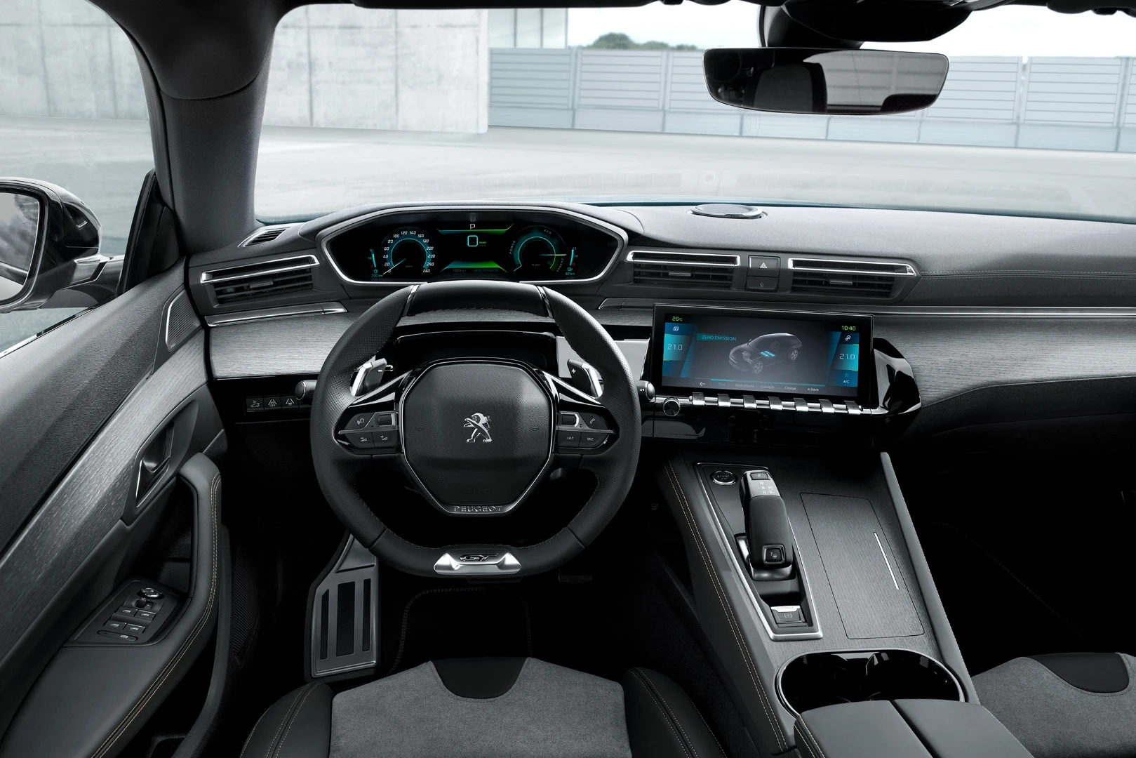 Peugeot's new i-Cockpit gives the user full access to the charging system, hybrid operations, and more in the new Peugeot PHEV models