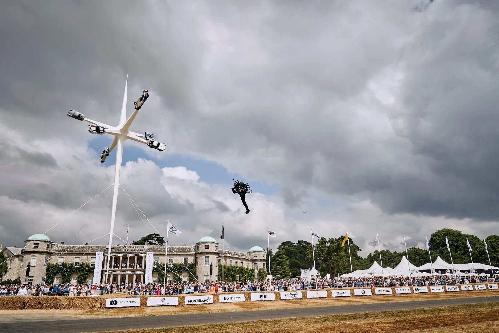 The JB11 Jetpack completes its first ever European flight at the 2018 Goodwood Festival of Speed