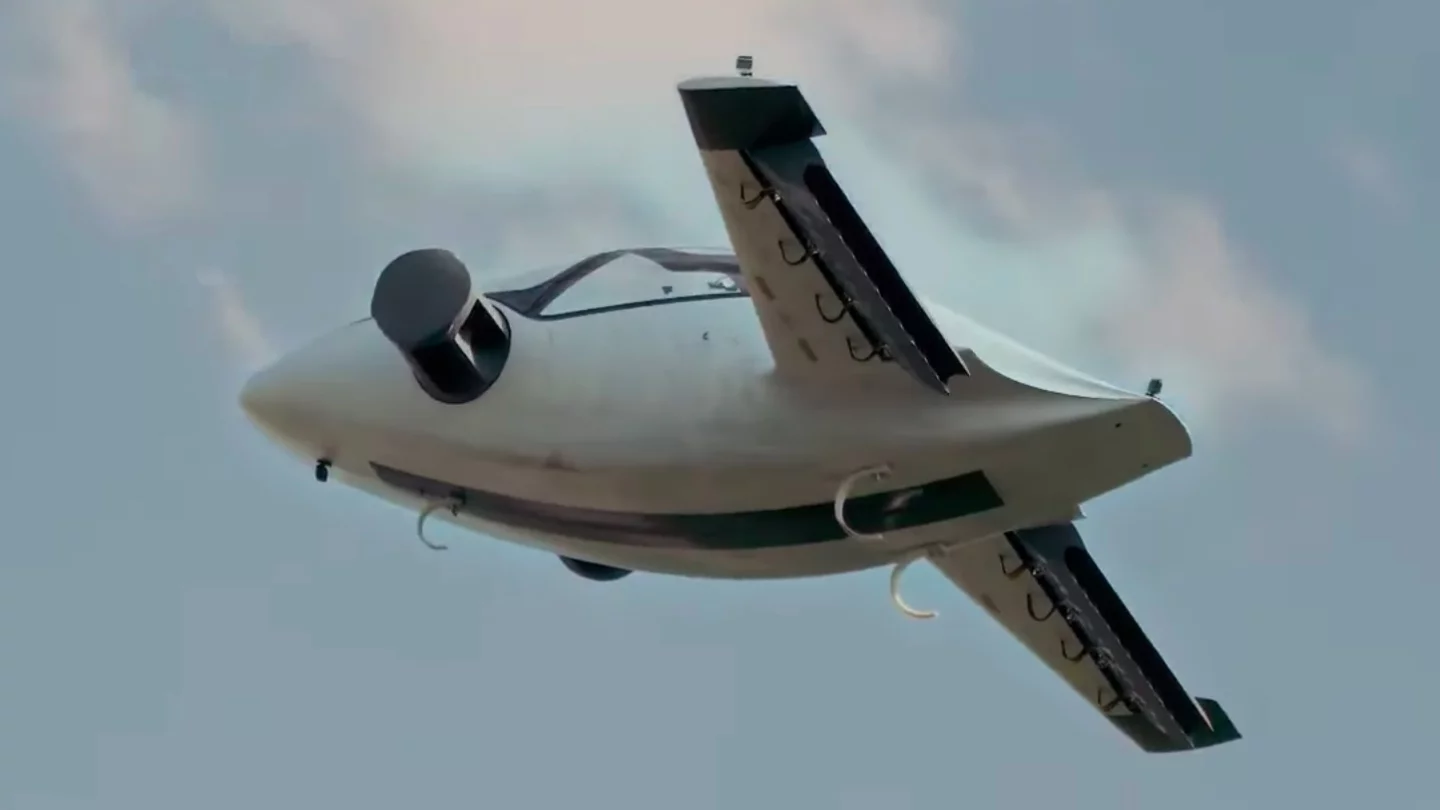 The test flight included a mid-air transition from hovering to horizontal flight