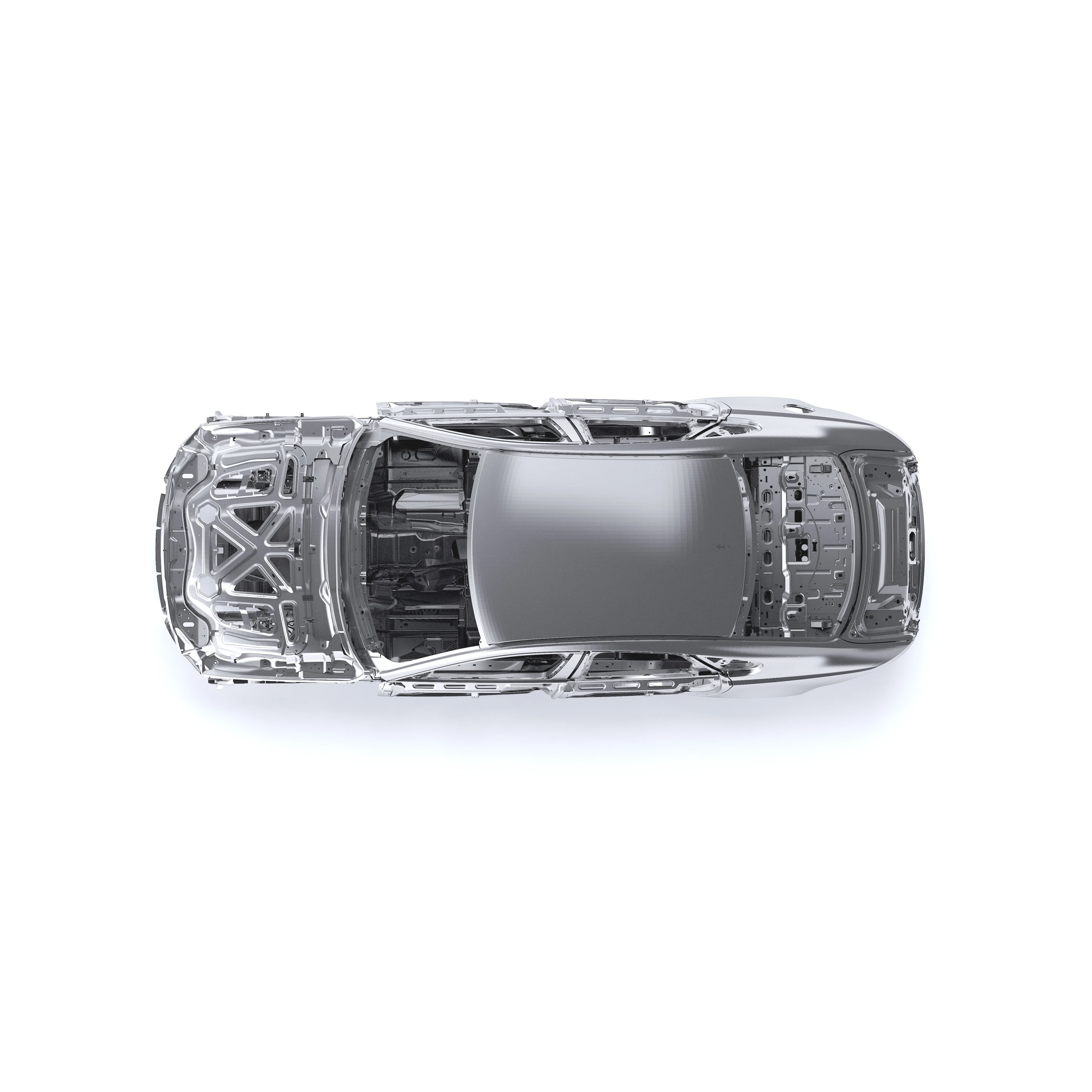 The 2016 Jaguar XF construction top view