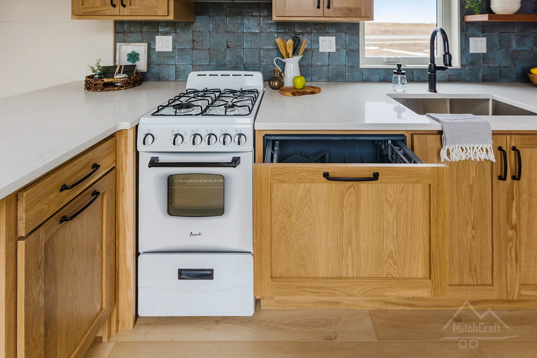 The CC 31' x 10' includes a dishwasher, which is still a relative rarity in a tiny house