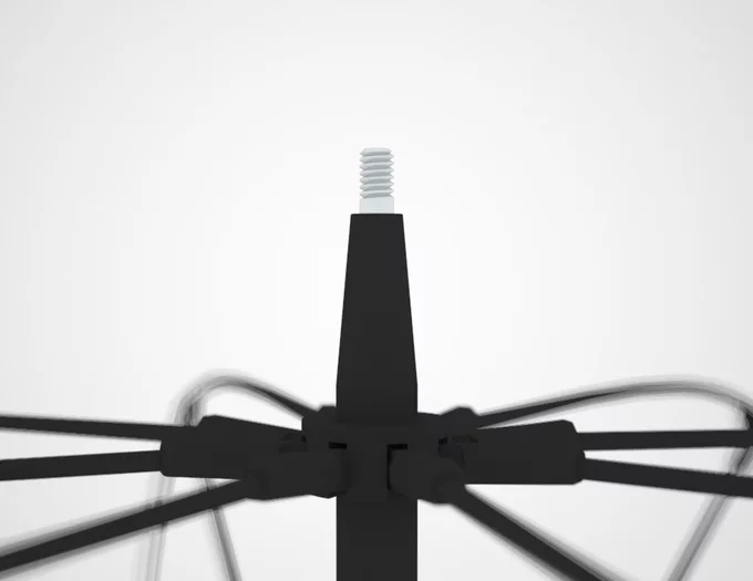 The threaded top of the oombrella lets you attach a GoPro or other device