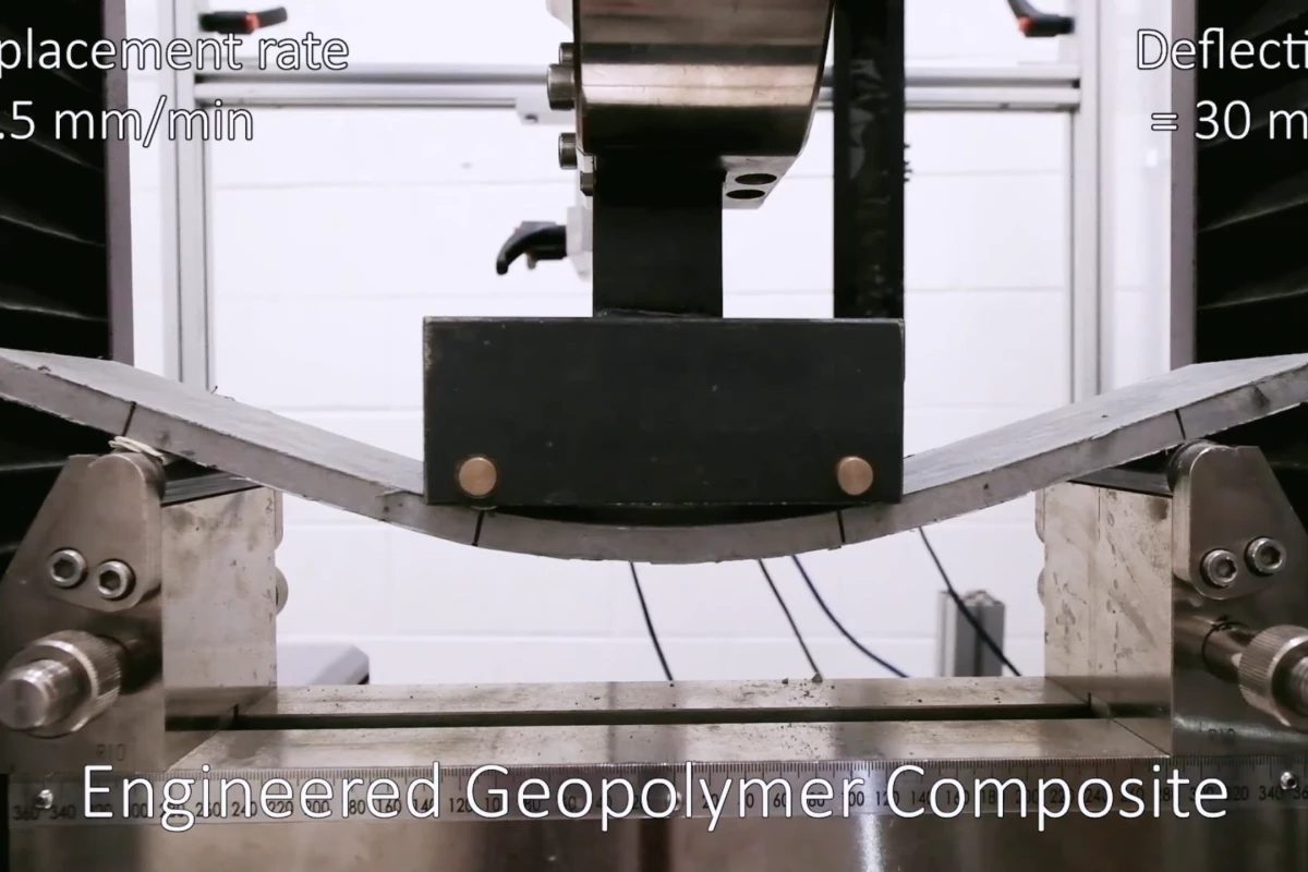 The new bendable concrete is put to the test