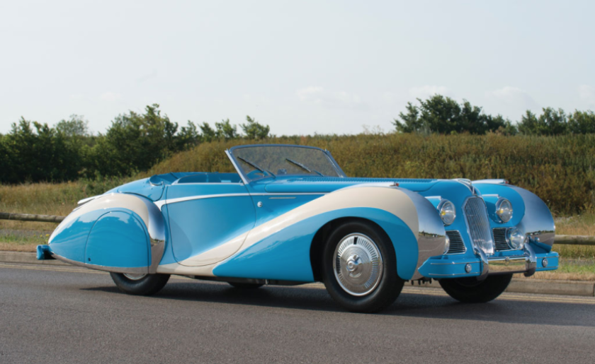The parts and knowledge were freely exchanged between Talbot-Lago's road and track, with the road cars regularly dressed by the likes of Figoni & Falaschi and Saoutchik. The 1948 Talbot-Lago T26 Grand Sport Cabriolet above is one such example of what happens when you take a Grand prix car to a French automotive couturier. RM-Sotheby's auctioned the car in Monterey this year.