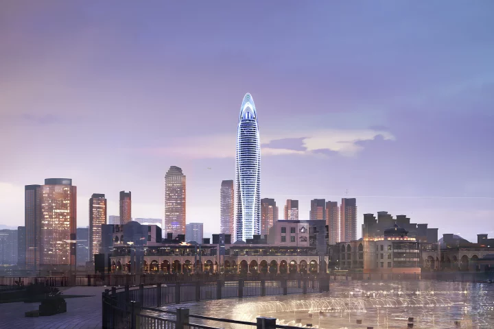 Mercedes-Benz Places | Binghatti will reach a maximum height of 341 m (1,118 ft)