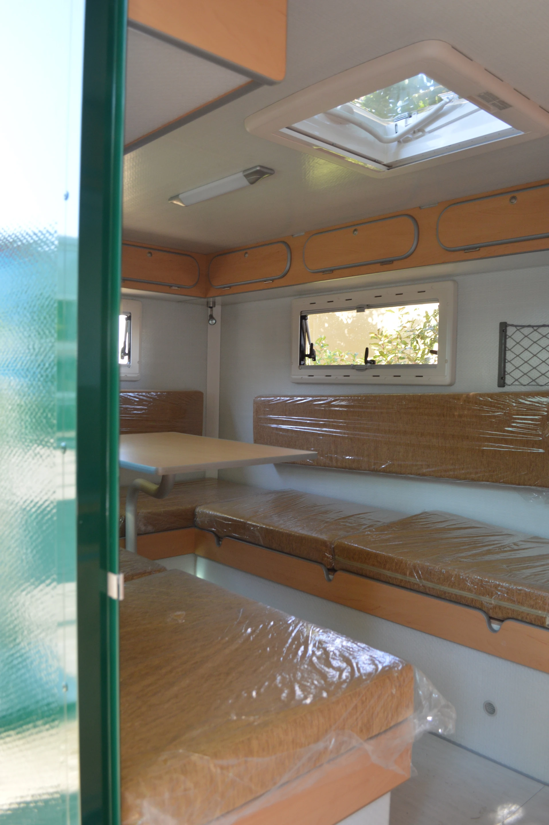 A peek inside the Lapp Trailer