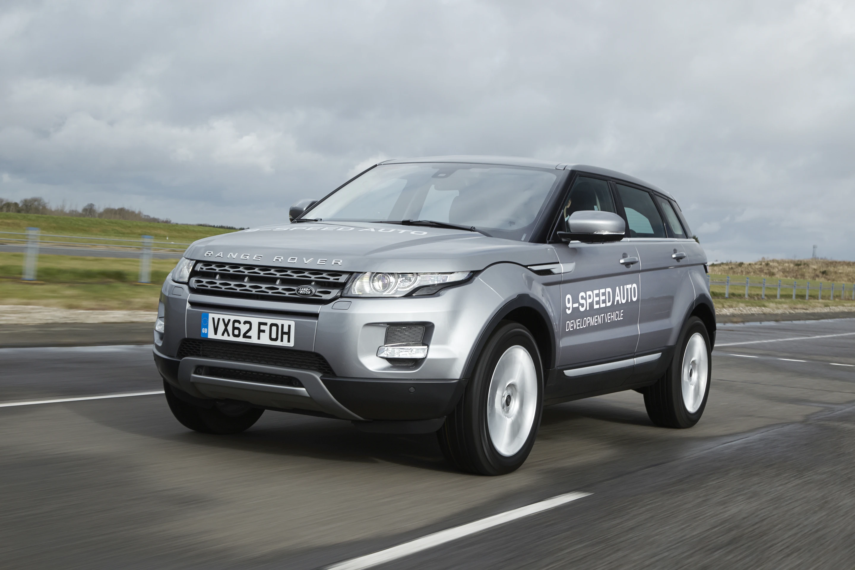 The Range Rover Evoque, with the world's first 9-speed gearbox