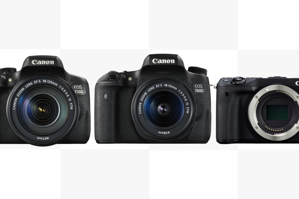Canon reveals two entrylevel DSLRs and a new mirrorless camera