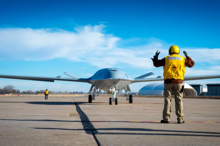 Boeing’s MQ-25 unmanned aerial refueler, known as T1, is currently being tested at Boeing’s St. Louis site