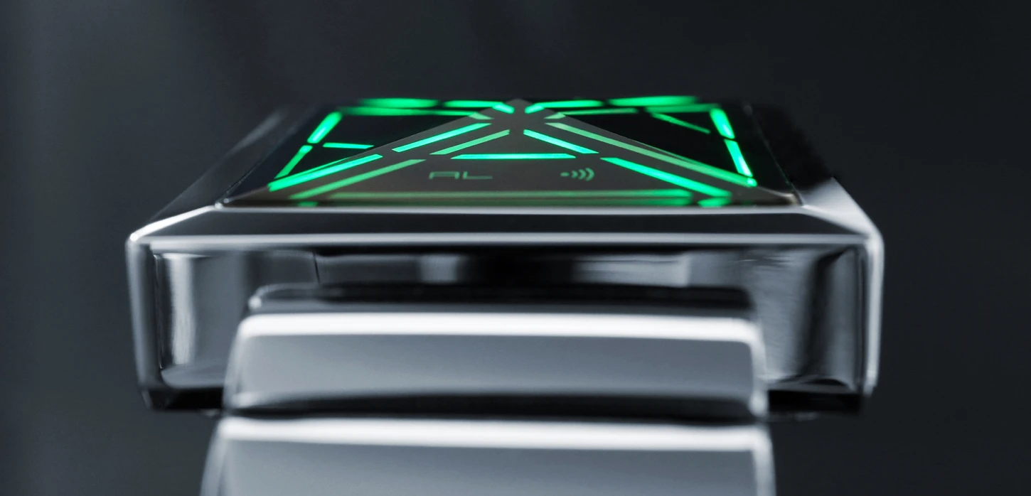 According to Tokyo Flash, the hour time is discerned from reading top to bottom, whereas minutes are shown from left to right