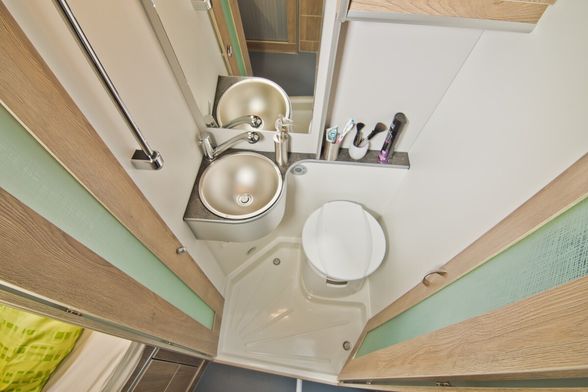 Wet bath in the La Strada Regent S camper van