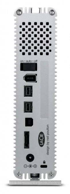 The rear of the LaCie d2 Network