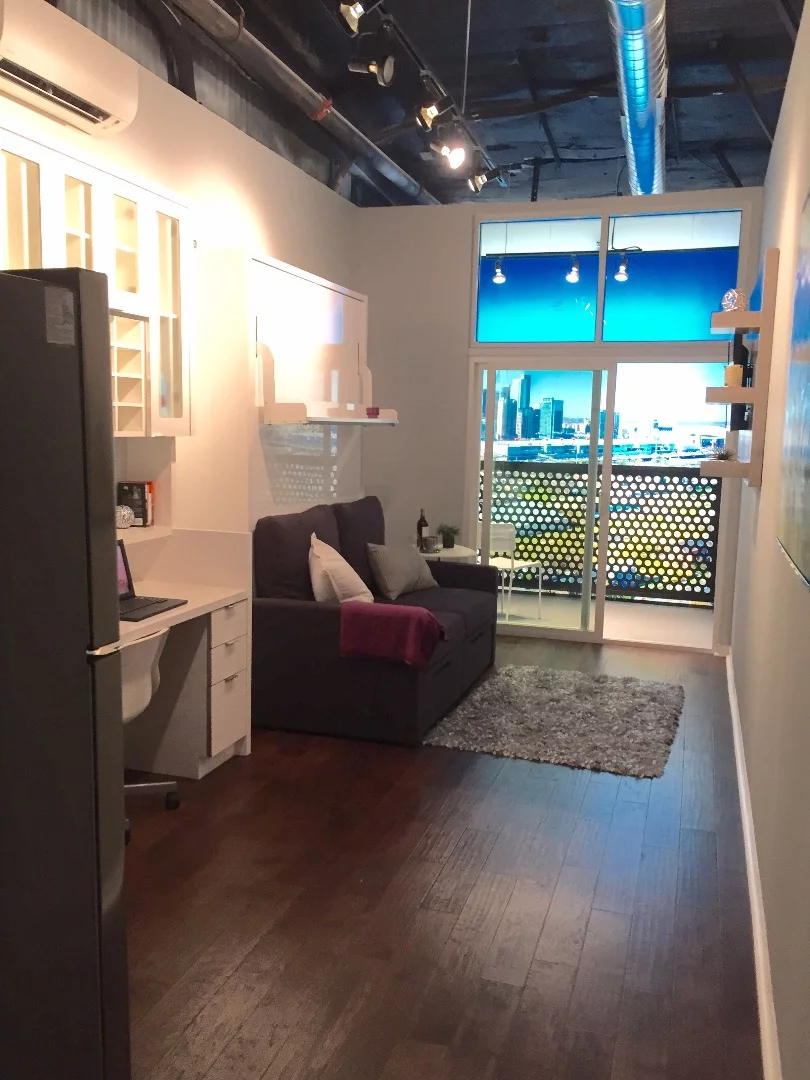 Apartments will range in size from around 350 sq ft (33 sq m) to over 1,000 sq ft (93 sq m)