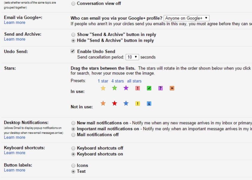 Add extra stars to make it easier to sort through your messages