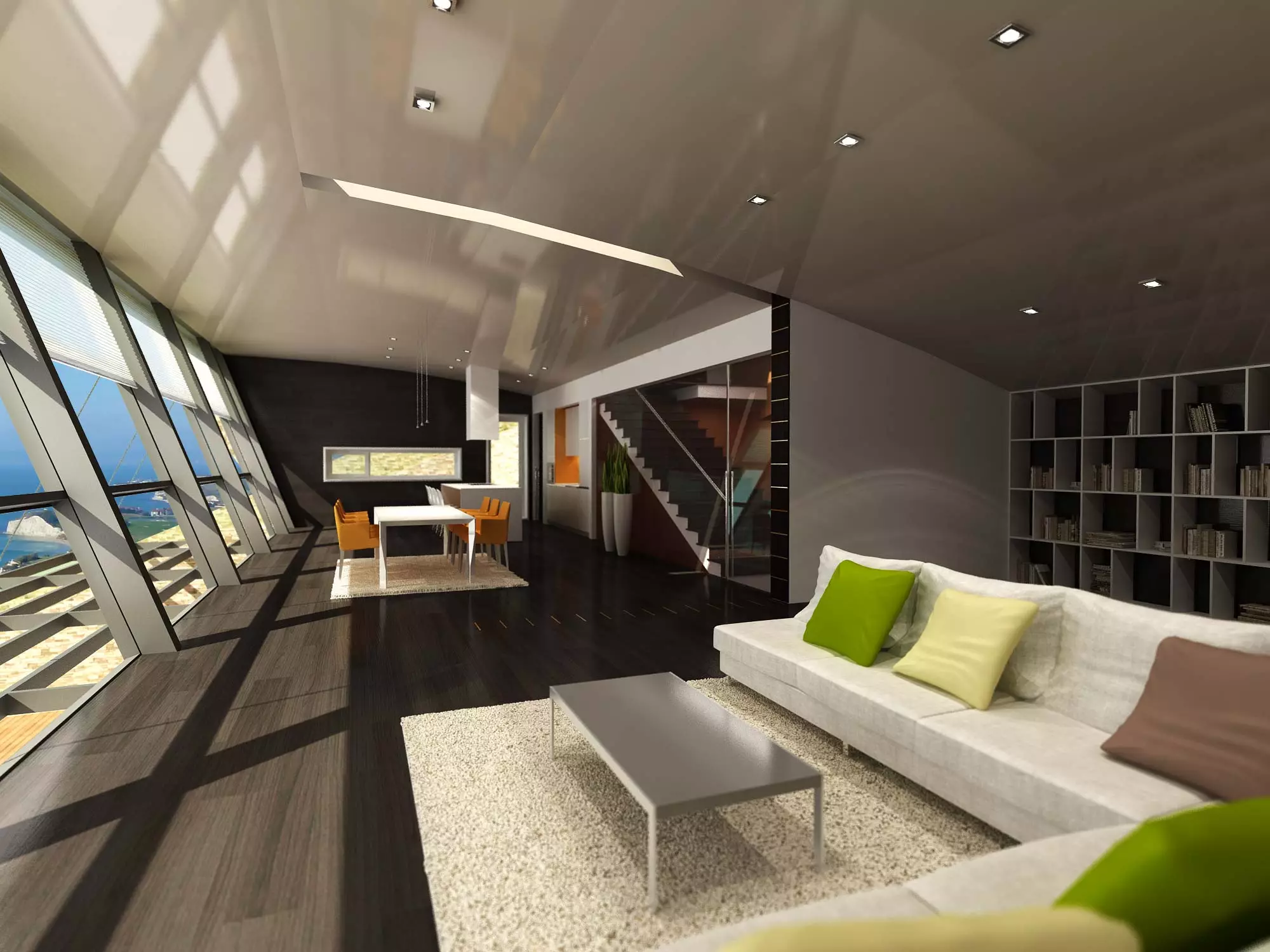 Visualization of Equinox House's interior (Image: Ignatov Architects)