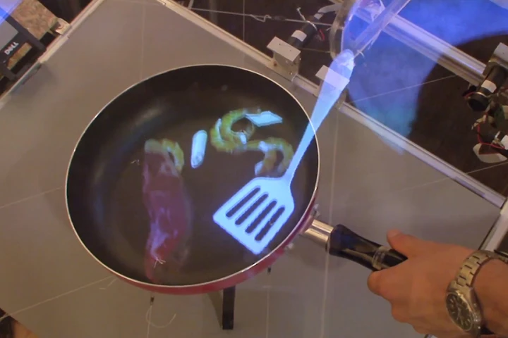 The cooking simulator being developed at the Tokyo Institute of Technology lets users cook up a virtual meal